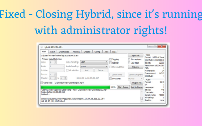 Resolving Hybrid Encoder Not Opening Issue: The Admin Rights Dilemma