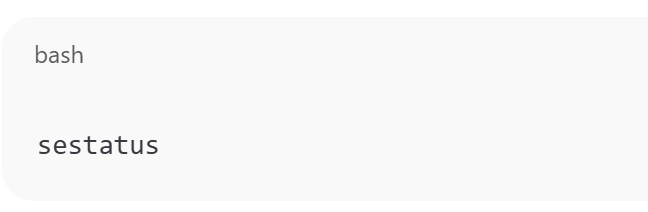 Check SELinux Status