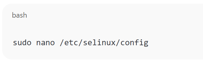 Enable SELinux