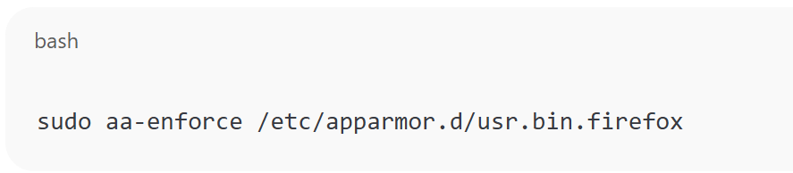 Put a Profile in Enforce Mode