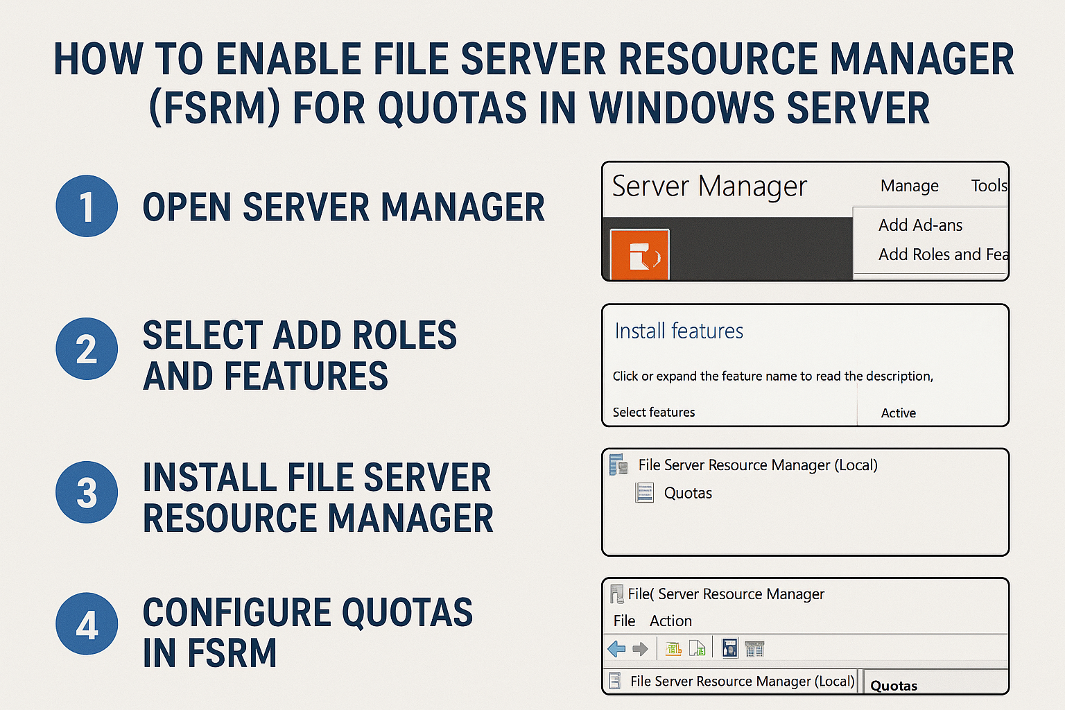 How to Enable File Server Resource Manager (FSRM) for Quotas in Windows Server How to Enable File Server Resource Manager (FSRM) for Quotas in Windows Server