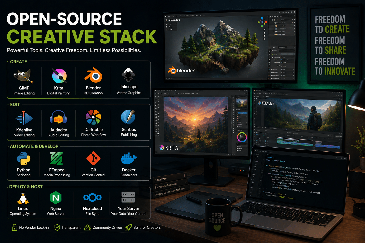 Open-Source Creative Stack